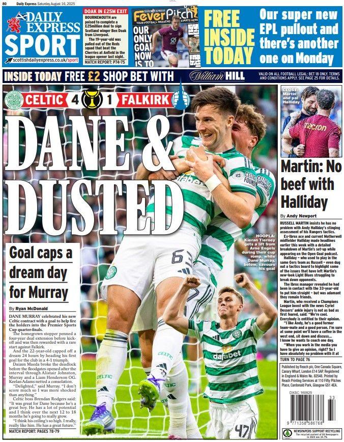 Mercado escocês: Aberdeen negocia Rubezic, Celtic avalia empréstimos e Rangers pode perder Raskin - Imagem do artigo original