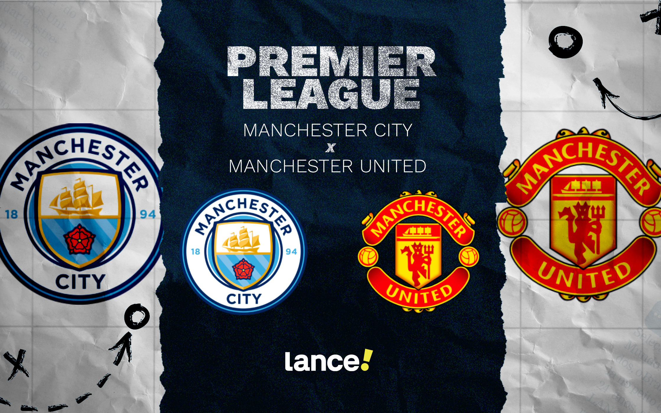 Clássico Manchester City x Manchester United terá transmissão ao vivo pela Premier League - Imagem do artigo original