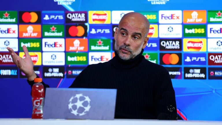 Guardiola diz que Manchester City “aparentemente” não é favorito na Liga dos Campeões