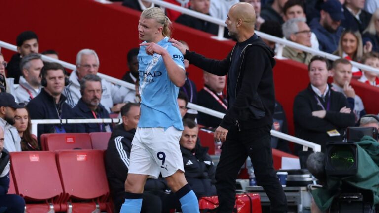 Guardiola confia em recuperação rápida de Haaland para duelo contra o Burnley