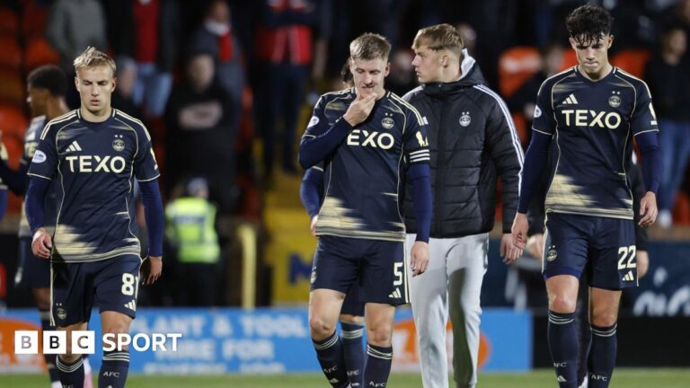 Thelin admite “fundo do poço” após nova derrota e Aberdeen soma apenas um ponto em cinco jogos