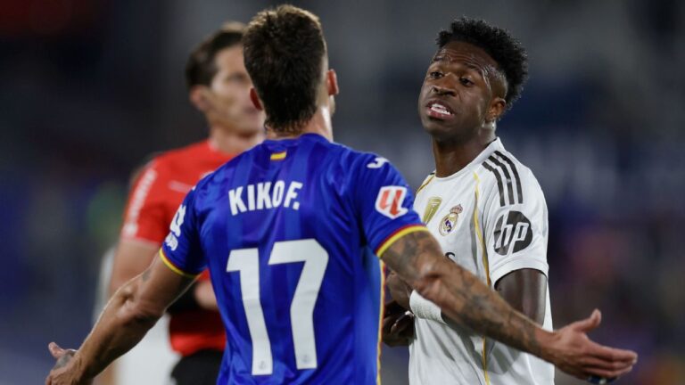 Técnicos trocam farpas após provocação de Vinícius na vitória do Real Madrid sobre o Getafe