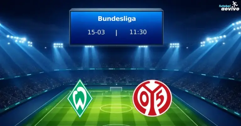 Werder Bremen enfrenta FSV Mainz 05 pela 26ª rodada da Bundesliga no Weserstadion