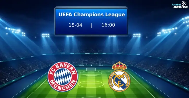 Confronto de Gigantes na Champions League: Bayern de Munique Recebe Real Madrid pelas Quartas de Final